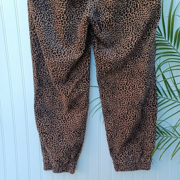 Anthropologie Kalea Corduroy  Jogger Trouser Pants Size M Cheetah Brown Black - Picture 10 of 12